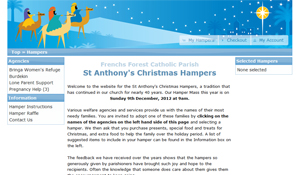 Visit the St Anthonys Christmas Hamper website